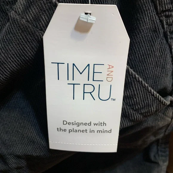 Black Cargo Pants Time and Tru Size 18 Brand New With Tags - Picture 2 of 5